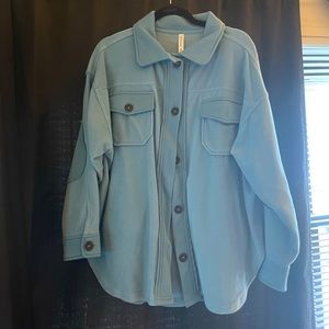 Zenana Oversized Fleece Shacket Medium